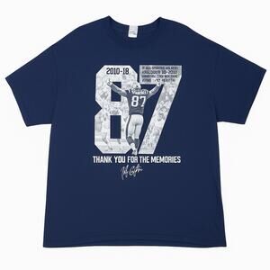 Rob Gronkowski #87 Patriots Thank You For The Memories Shirt XL NFL Tribute Tee
